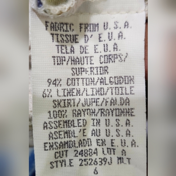 Vintage Carole Little Sport Sleeveless Tropical Maxi Dress Women's Size 6 - Picture 6 of 6